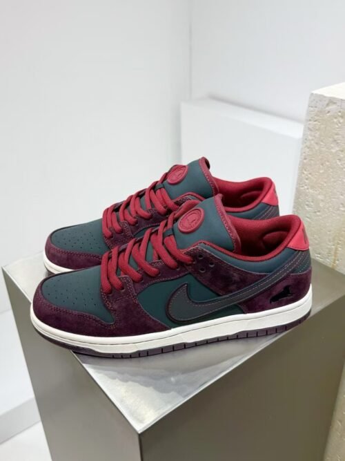 Nike SB Dunk Low Pro x Riot Skateshop Mahogany and Team Red