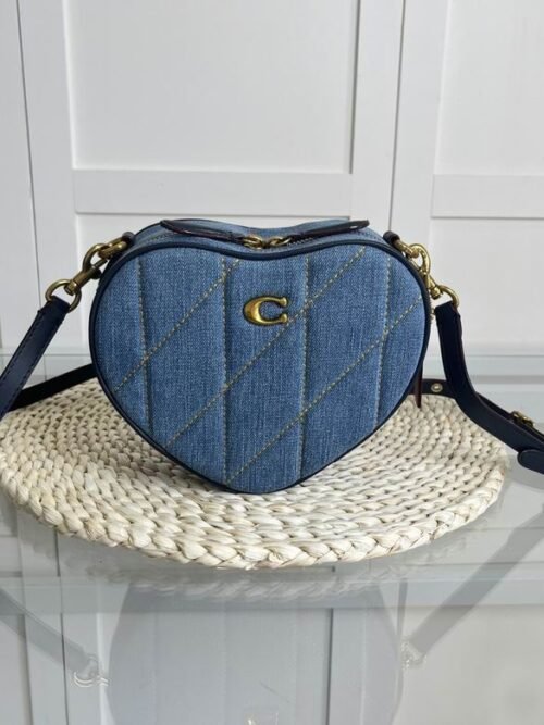 QUILTED HEART CROSSBODY - Sac bandoulière - indigo