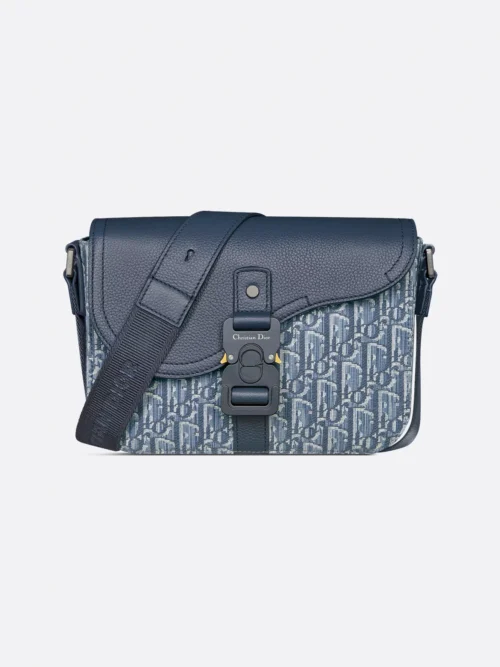 Pochette ceinture Saddle Toile jacquard Dior Oblique bleu