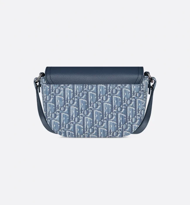 Pochette ceinture Saddle Toile jacquard Dior Oblique bleu – Image 4
