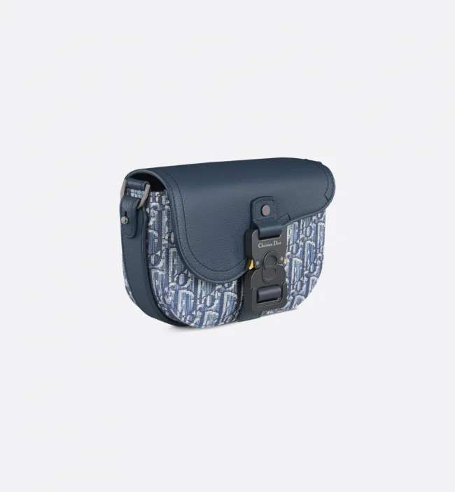 Pochette ceinture Saddle Toile jacquard Dior Oblique bleu – Image 3