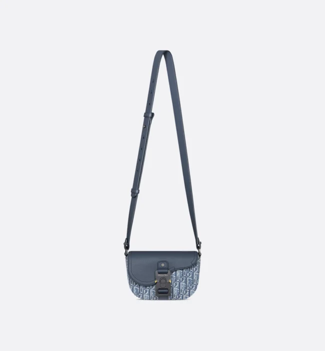 Pochette ceinture Saddle Toile jacquard Dior Oblique bleu – Image 5