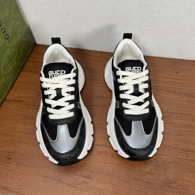 Gucci Screener Chunky Sneaker – Noir & Argent – Image 3