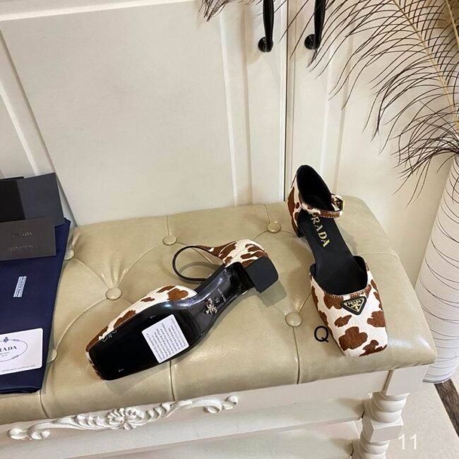 Prada Sandales à Talons – Motif Vachette – Image 4
