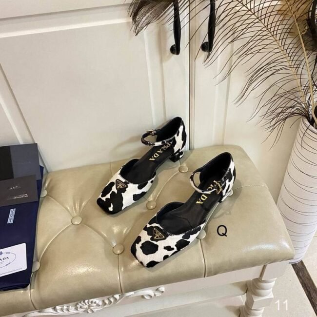 Prada Sandales à Talons – Motif Vachette – Image 2