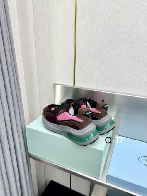 Sneakers Prada Downtown Multicolores – Nylon & Cuir Suède