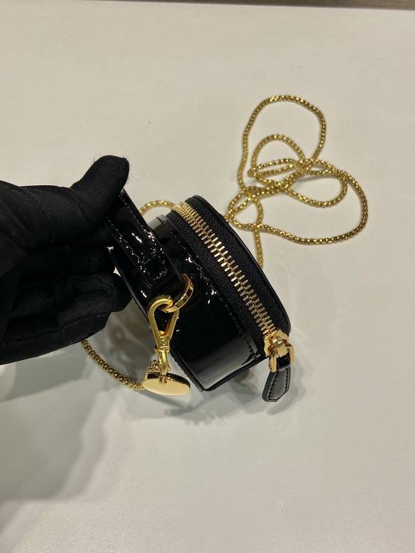 Mini sac rond en cuir Prada