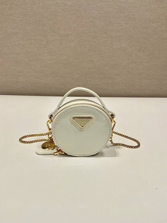Mini sac rond en cuir Prada
