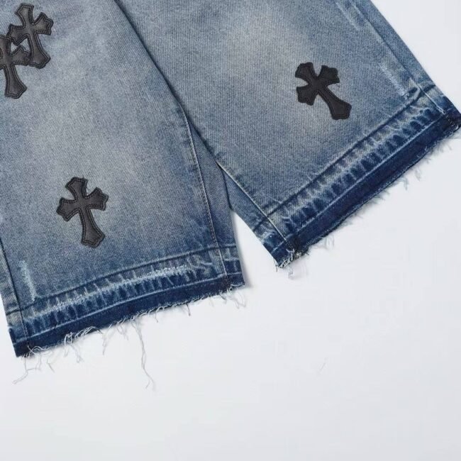 Short en Jean Chrome Hearts – à Croix 