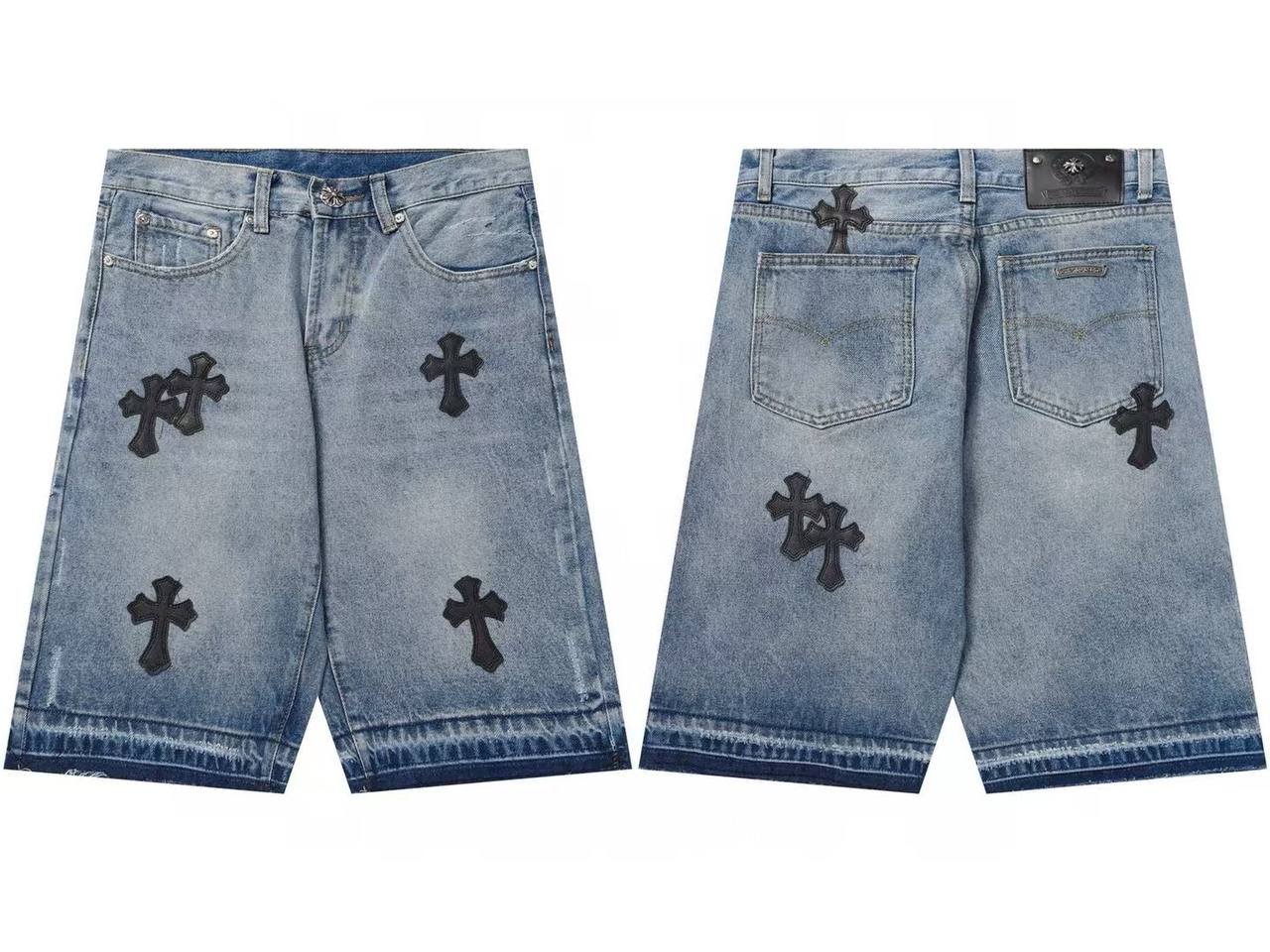 Short en Jean Chrome Hearts – à Croix 