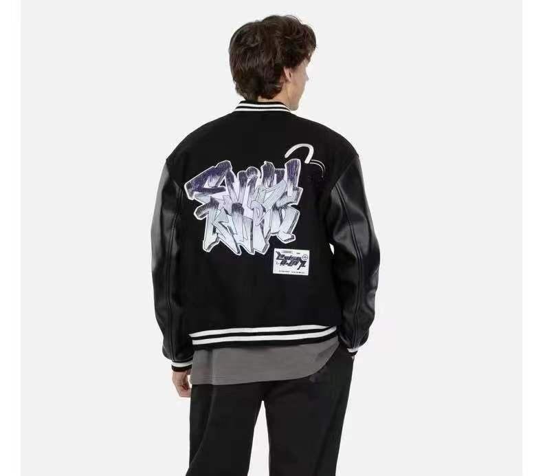 Veste Varsity Amiri Patchwork Noire
