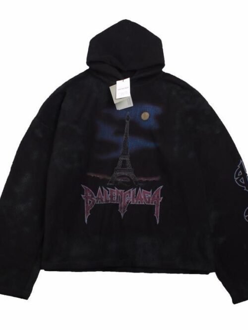 Hoodie Balenciaga Eiffel Tour – Noir