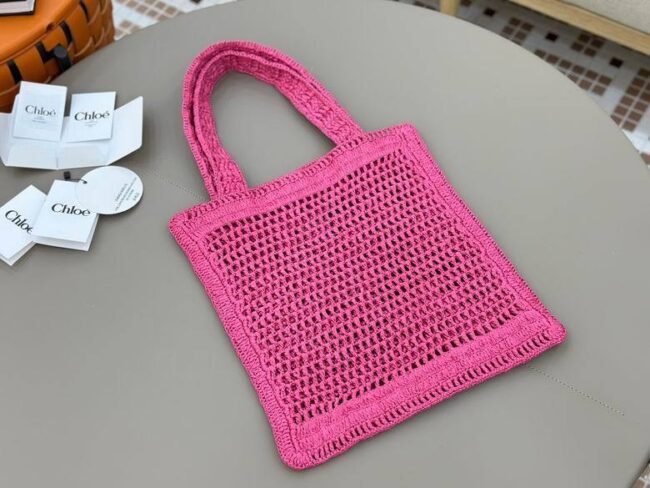 Chloé Woody Small Tote Raphia