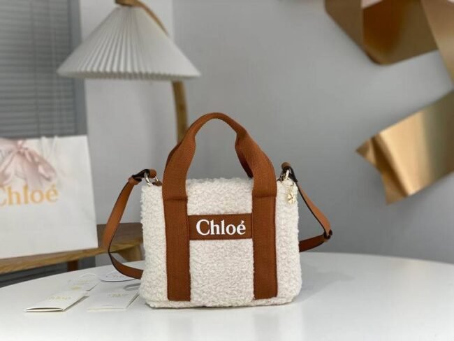 Chloé Woody Tote Mini Shearling 
