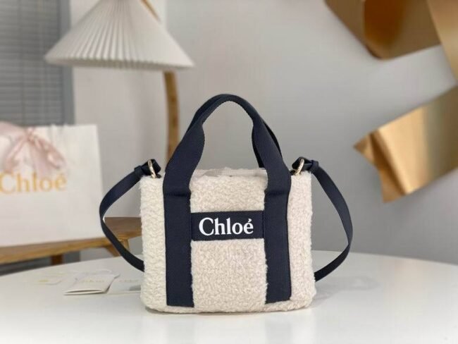 Chloé Woody Tote Mini Shearling 