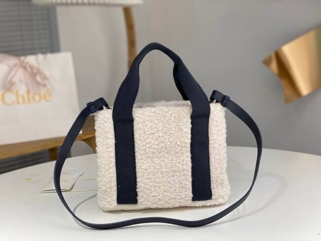 Chloé Woody Tote Mini Shearling 